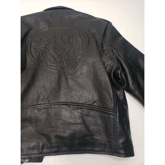 Top Gear #1 Racing By 4 Star Leather Motorcycle Jacket Size 46 Made In Pakistan - Picture 14 of 15